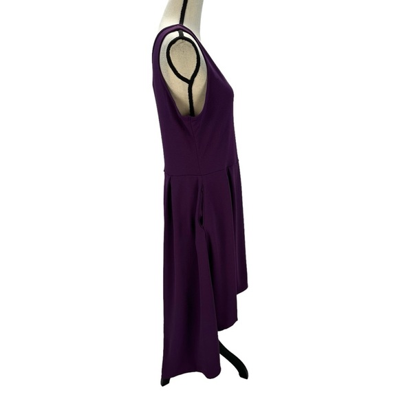 24Seven Comfort Apparel Sleeveless Hi-Low Tank Midi Dress - Purple - size XL - Picture 2 of 10